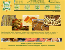Tablet Screenshot of afrahpastries.com